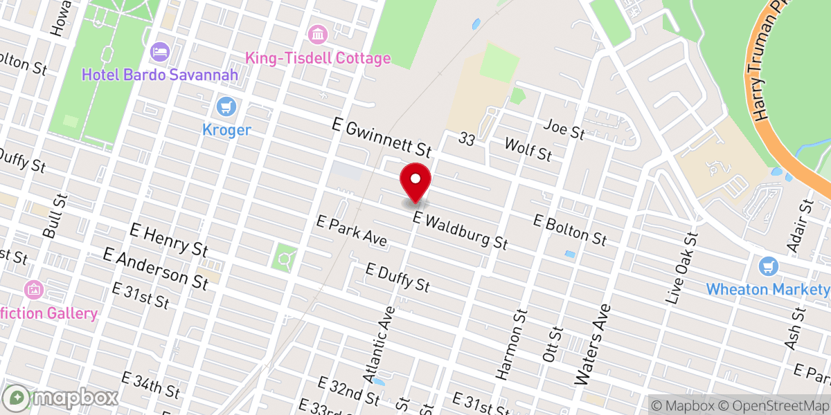 Map showing location of Mount Hermon Baptist Church
