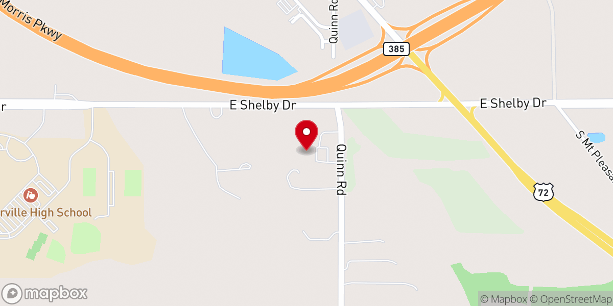 Map showing location of Emmanuel Baptist Church