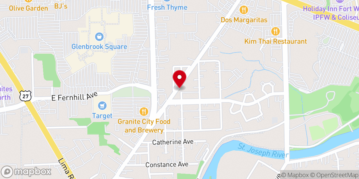 Map showing location of Highland Bethel Church