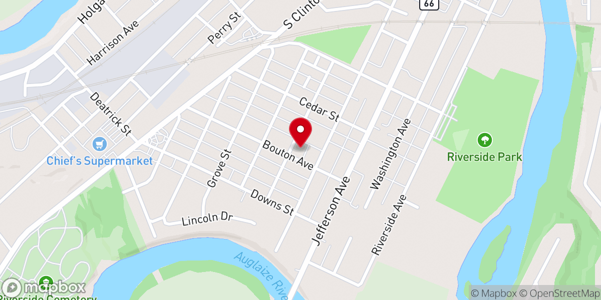Map showing location of Heritage Baptist Church
