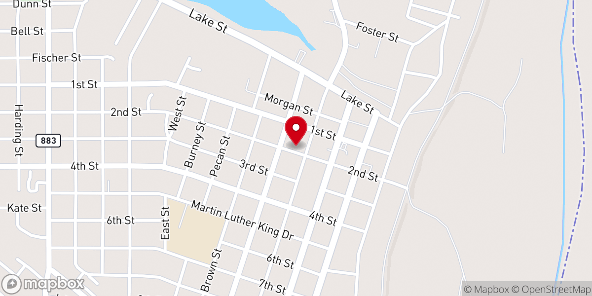 Map showing location of East Carroll Health Unit