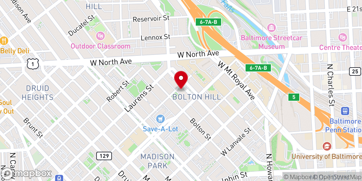 Map showing location of Strawbridge United Methodist Church