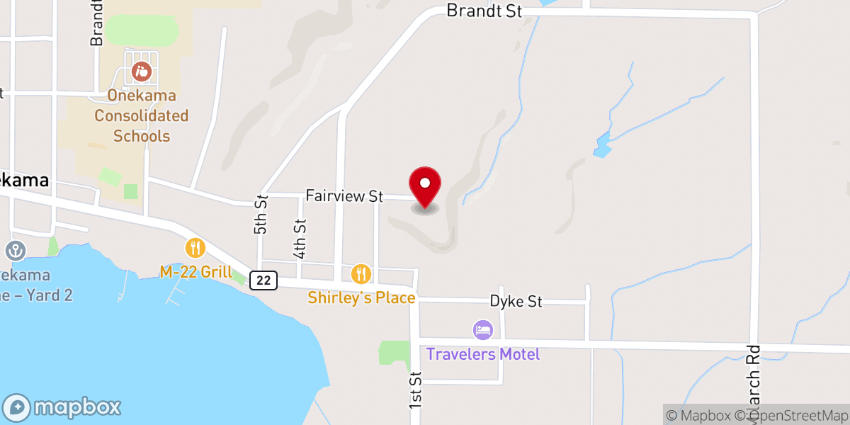 Map showing location of Trinity Lutheran Church