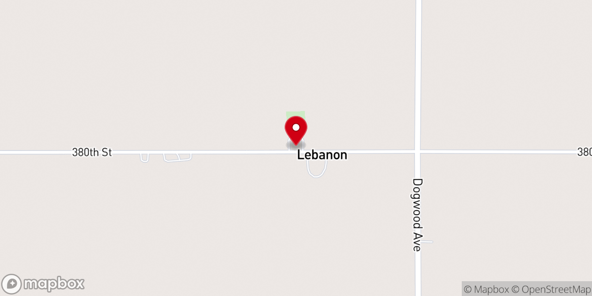 Map showing location of Lebanon Christian Reformed Church