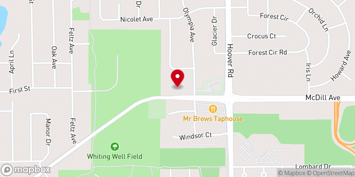 Map showing location of Greater Point Baptist Church
