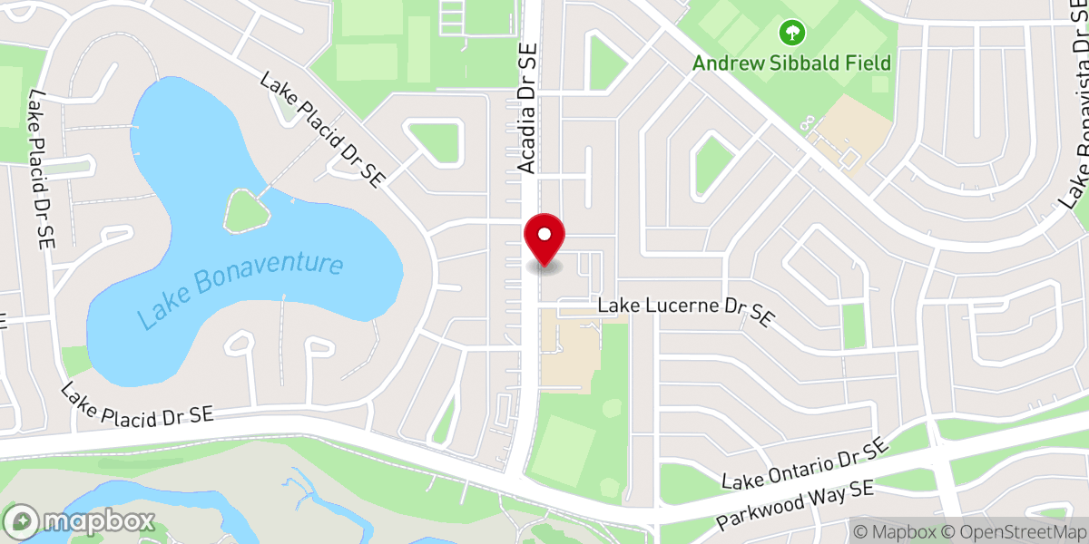 Map showing location of St. Bonaventure Church