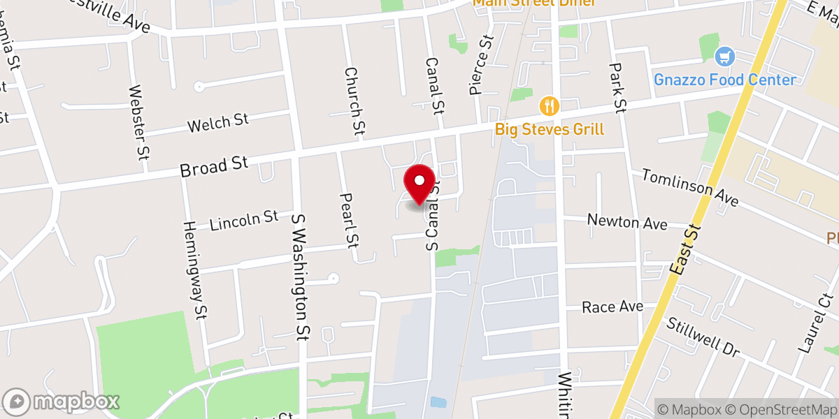 Map showing location of Our Lady of Mercy Church