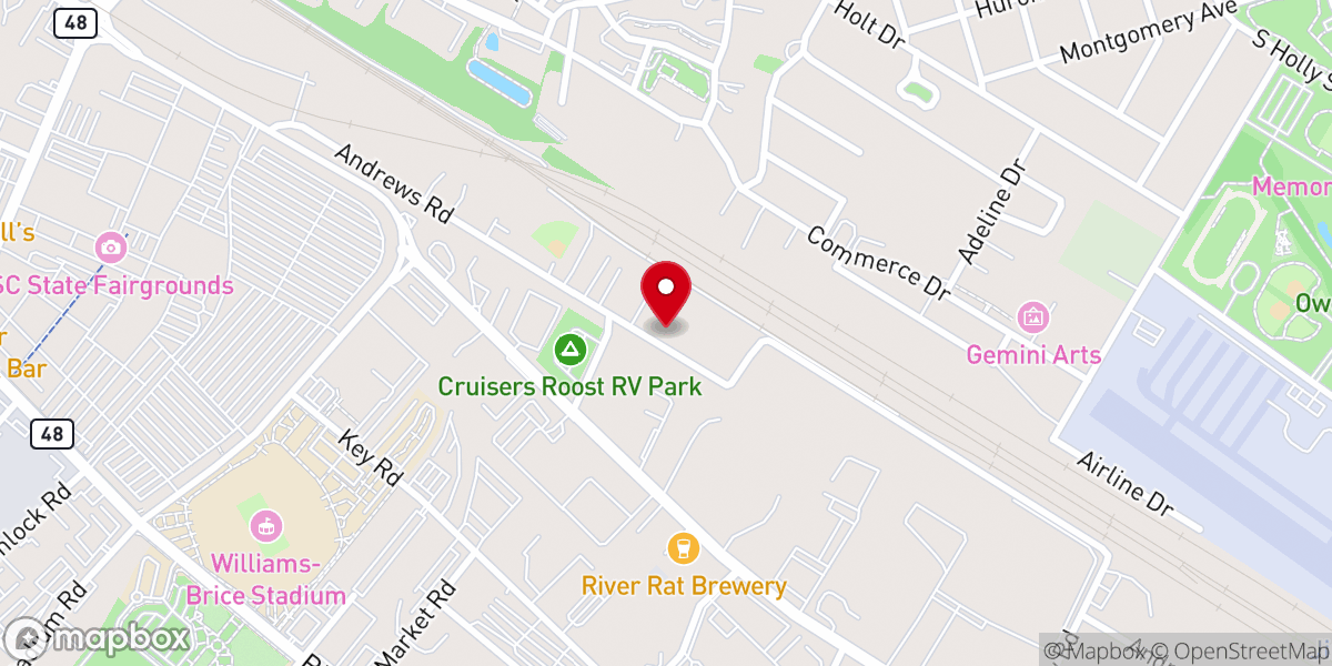 Map showing location of Second Union Baptist Church