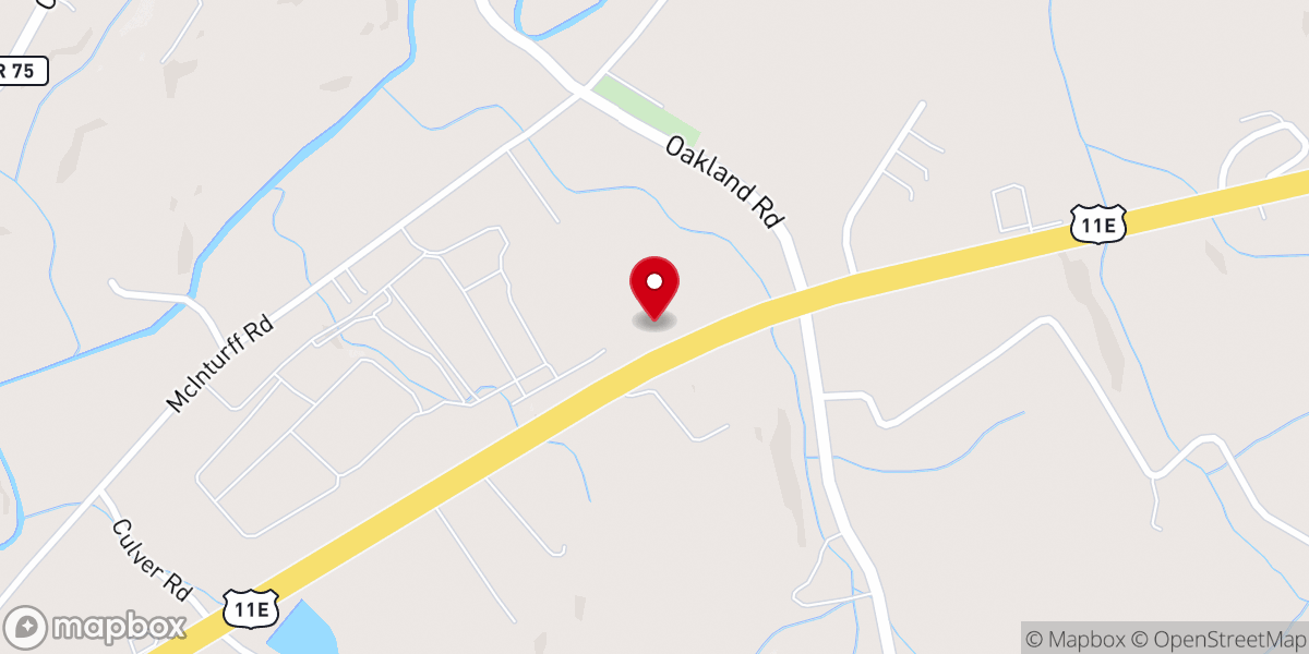 Map showing location of Grace Brethren Church