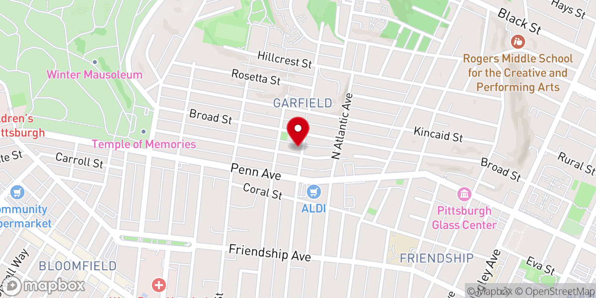 Map showing location of Morningside Church of God in Christ