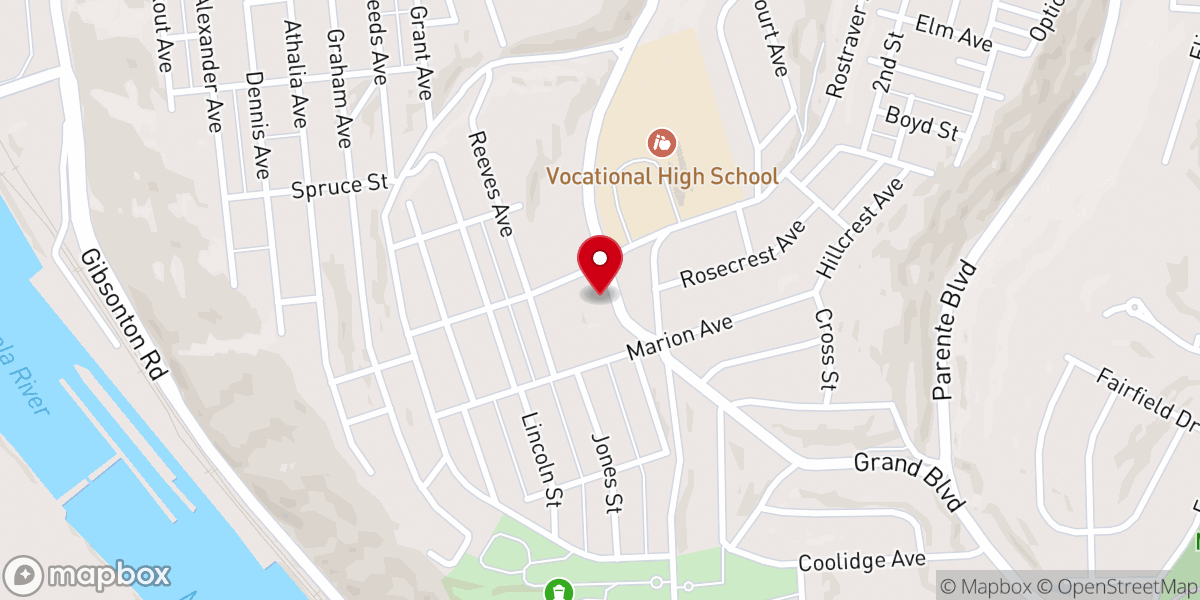 Map showing location of St Paul's Lutheran Church