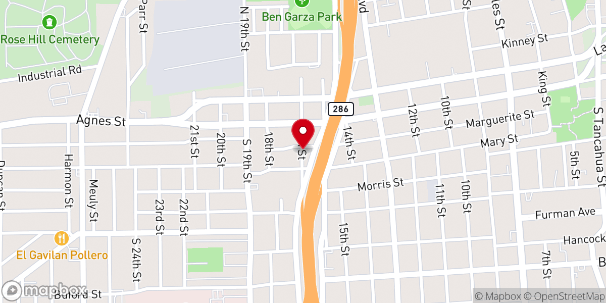 Map showing location of James Chapel Church of God in Christ