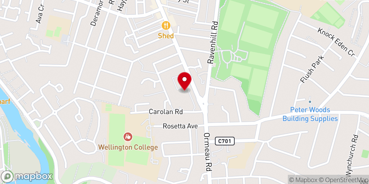 Map showing location of Good Shepherd Church
