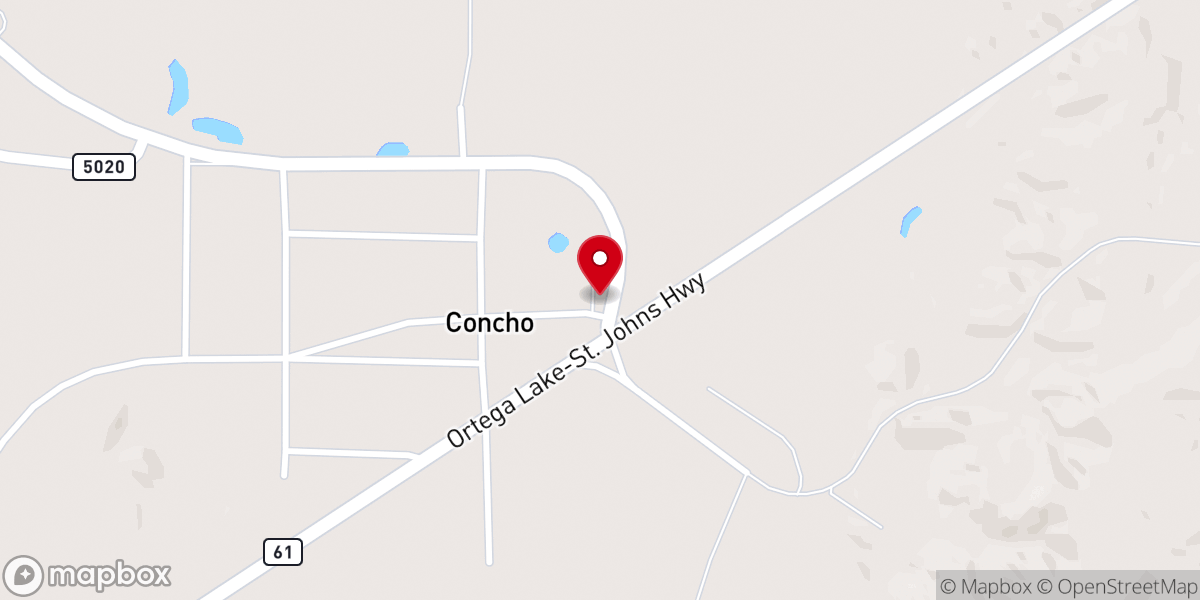 Map showing location of Old Concho Community Assistance Center Food Bank - Food Distribution Center