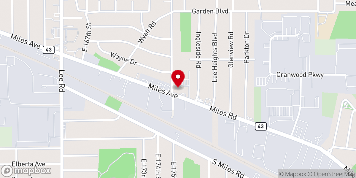Map showing location of Affinity Missionary Baptist Church
