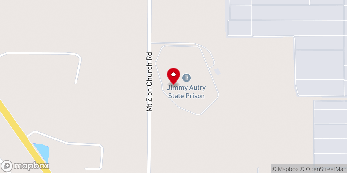 Map showing location of Jimmy Autry Correctional Institute