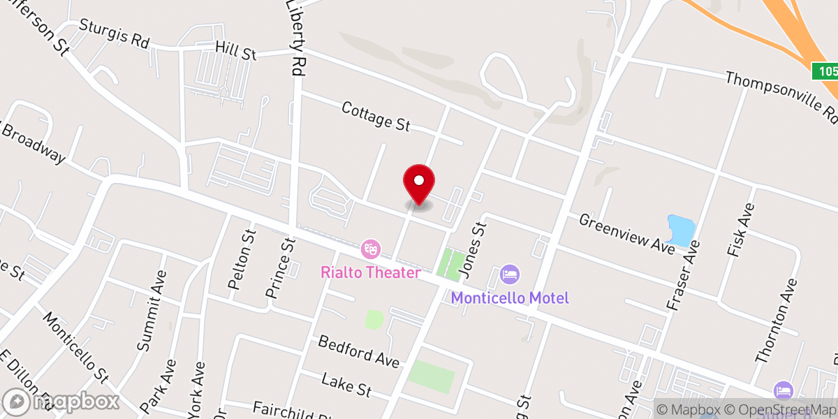 Map showing location of Congregation Ahavath Israel of Liberty Inc