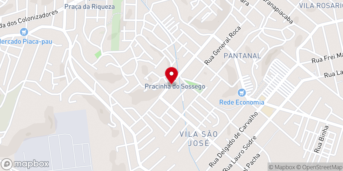 Map showing location of 1° Igreja Batista no Pantanal