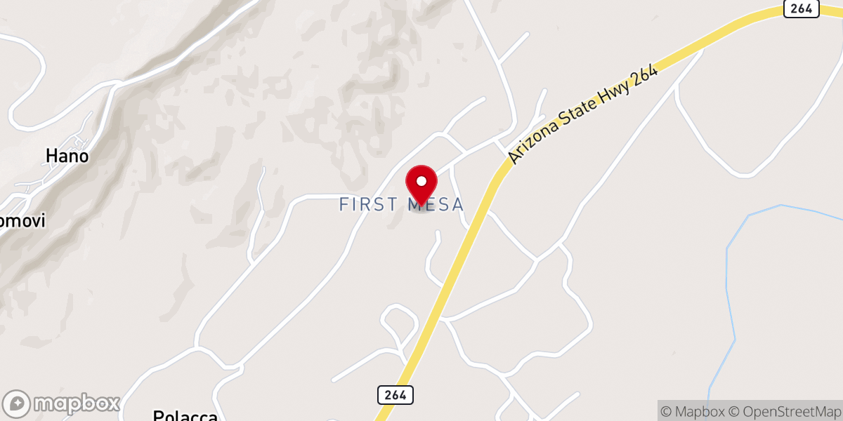 Map showing location of First Mesa Baptist Church