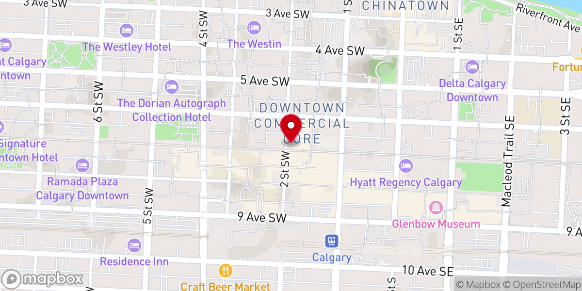 Map showing location of Alcove Centre for the Arts