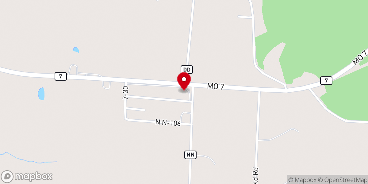 Map showing location of Calvary Baptist Church