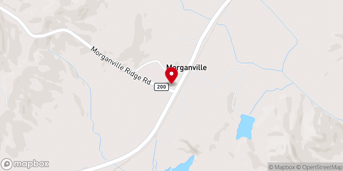 Map showing location of Morganville United Methodist Church