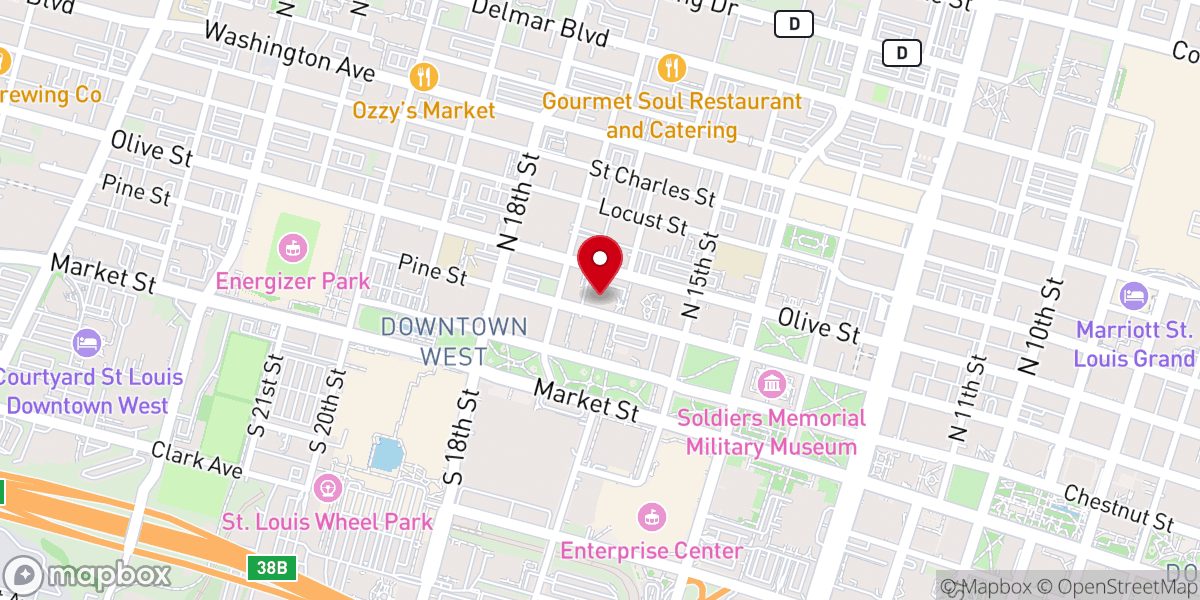 Map showing location of Centenary United Methodist Church