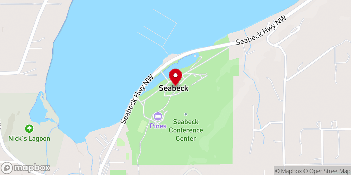 Map showing location of Seabeck Conference Center