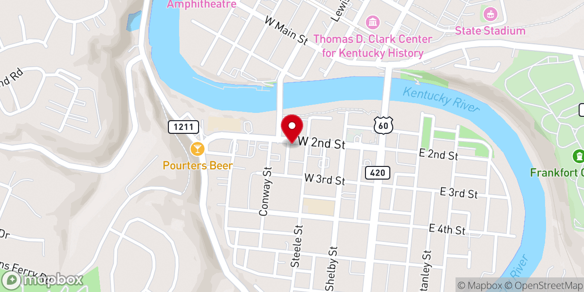 Map showing location of Frankfort Interfaith Council Inc