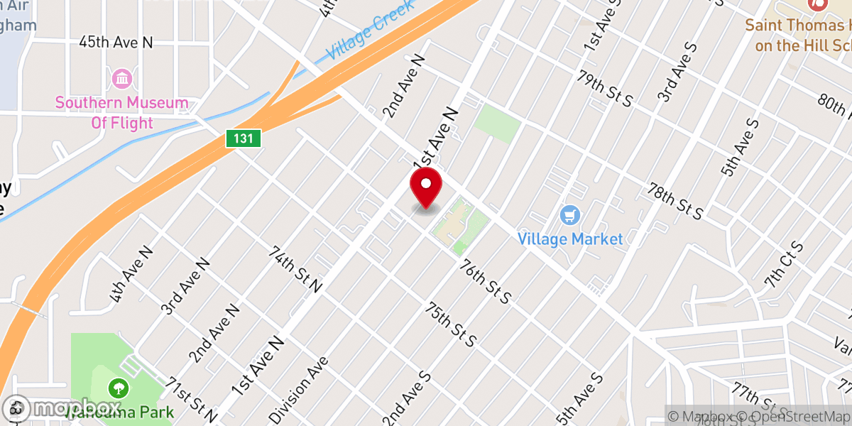 Map showing location of Seventysixth Street Presbyterian Church