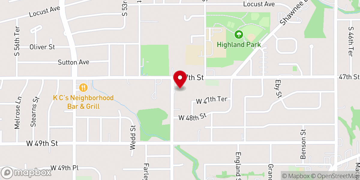 Map showing location of Ministerios Ebenezer Kansas