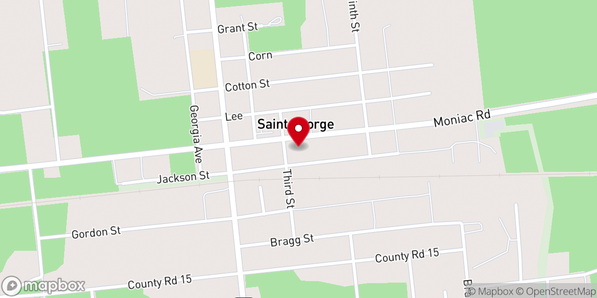 Map showing location of St George Church of God