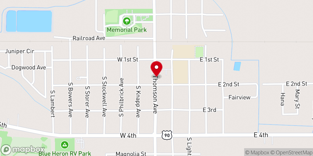 Map showing location of H2O Ministries