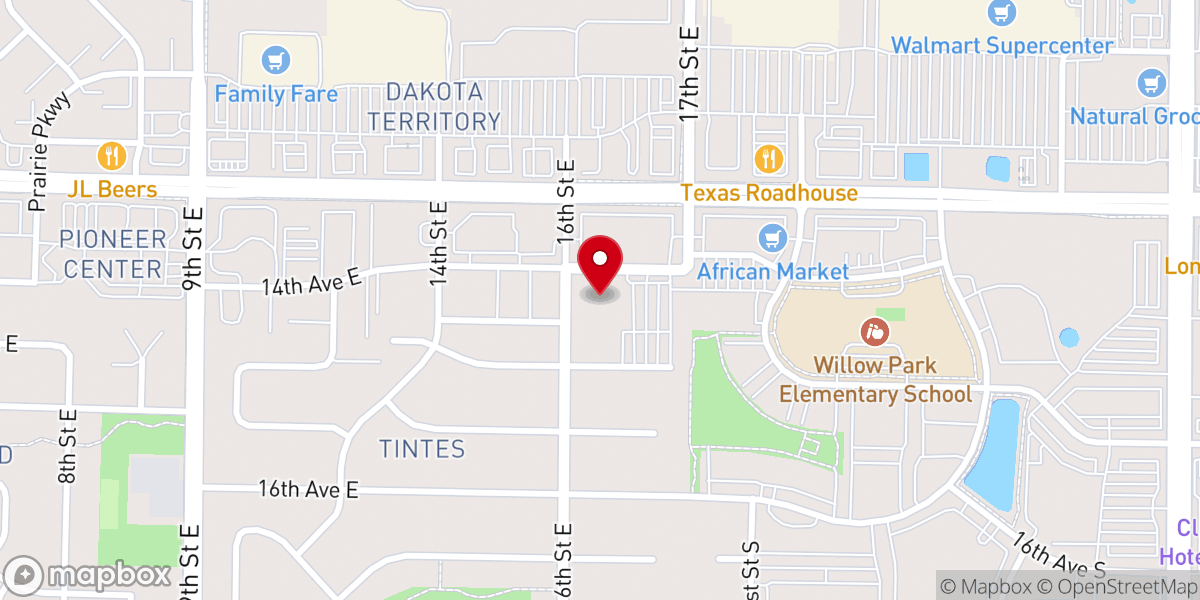 Map showing location of Lutheran Church of the Cross