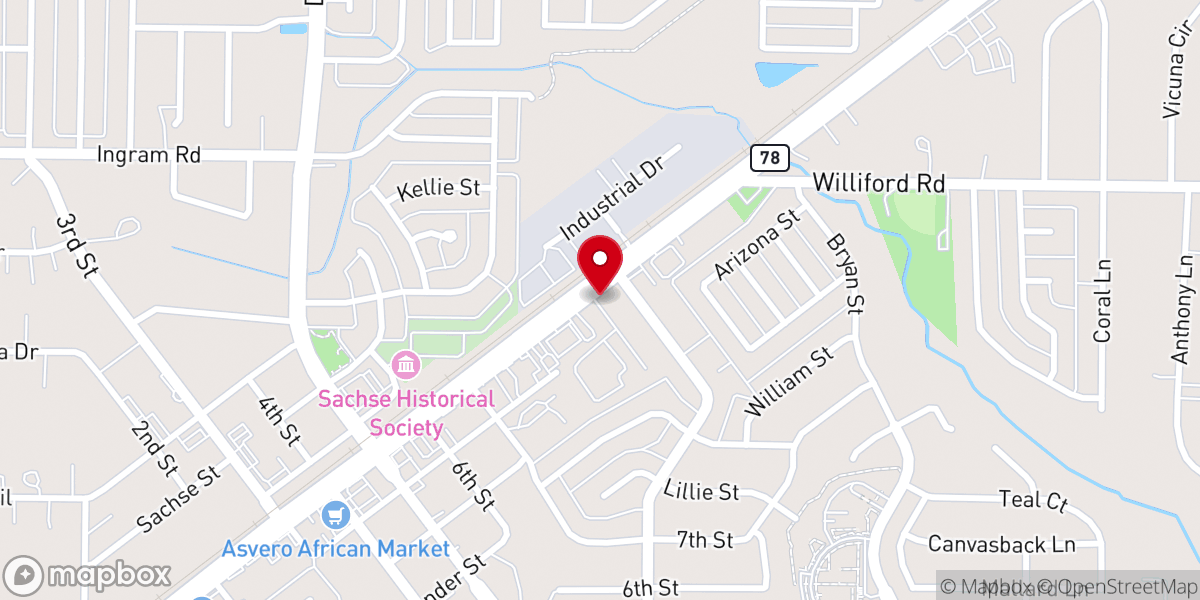 Map showing location of Faithpointe Church of God in Christ