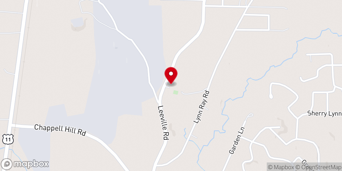 Map showing location of Restoration of Life Christian Center