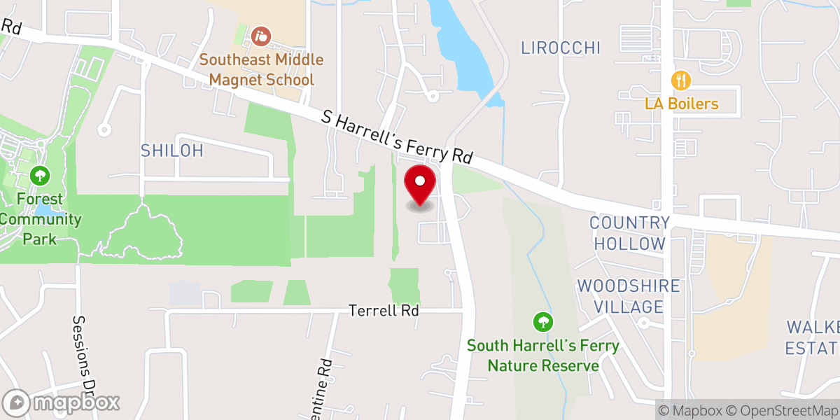 Map showing location of First Pentecostal Church