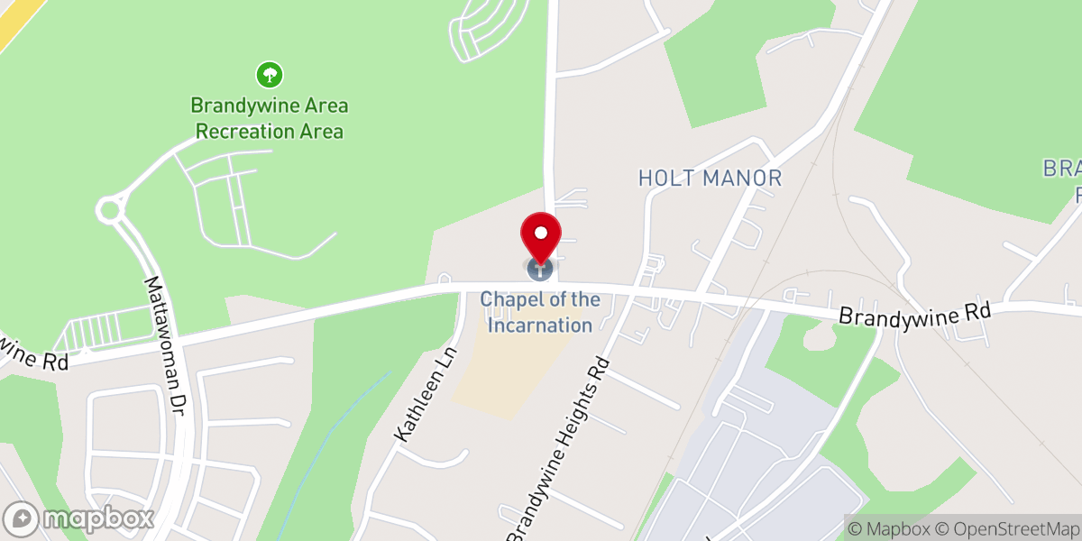 Map showing location of Chapel of the Incarnation
