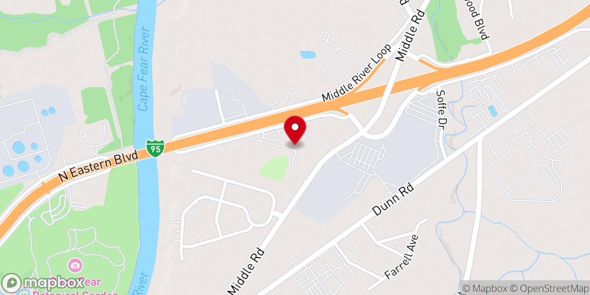 Map showing location of Fayetteville Community Church