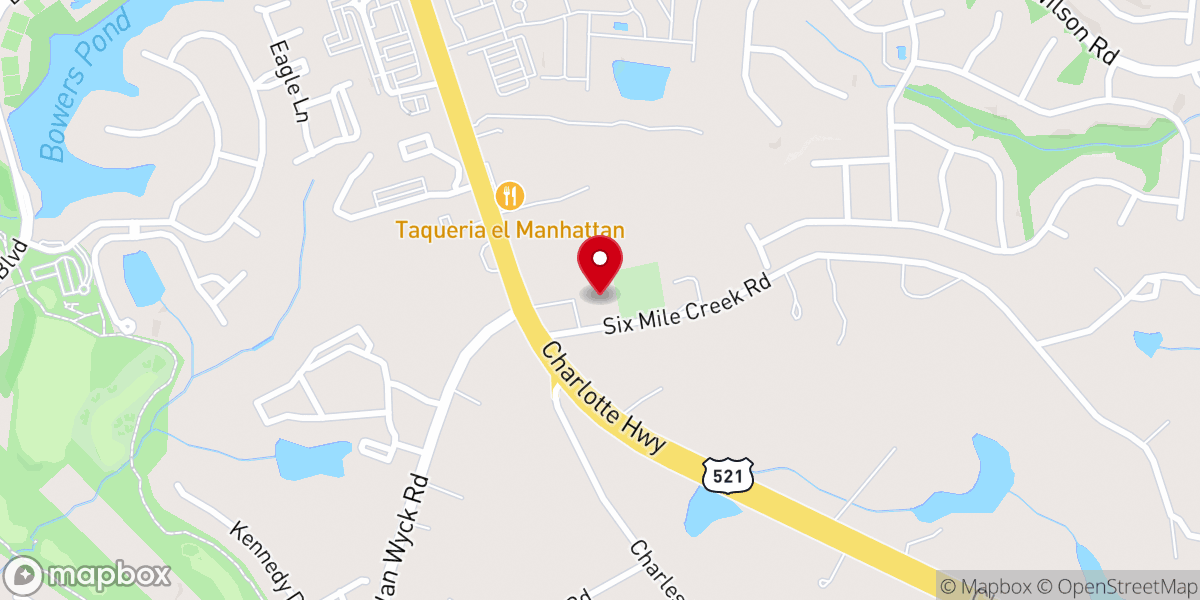 Map showing location of Faith Presbyterian Church