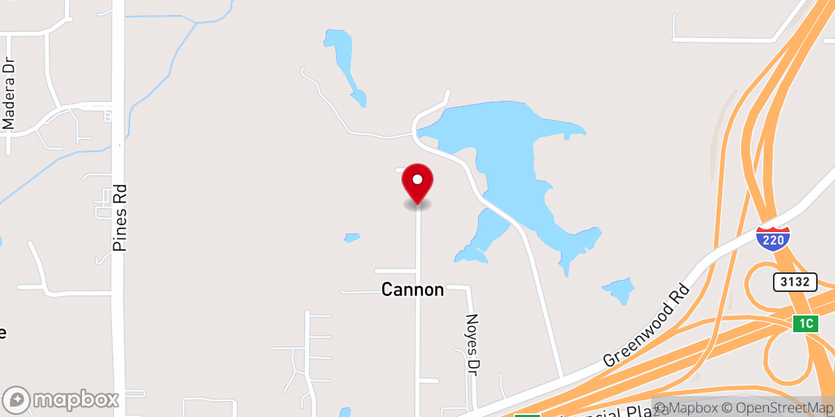 Map showing location of First United Pentecostal Church of Greenwood