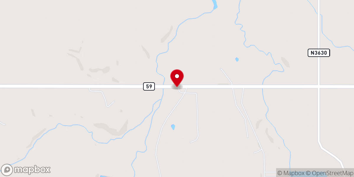Map showing location of Wewoka Woods Adventist Center