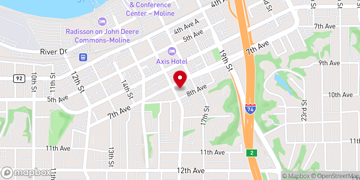 Map showing location of Riverside United Methodist Church