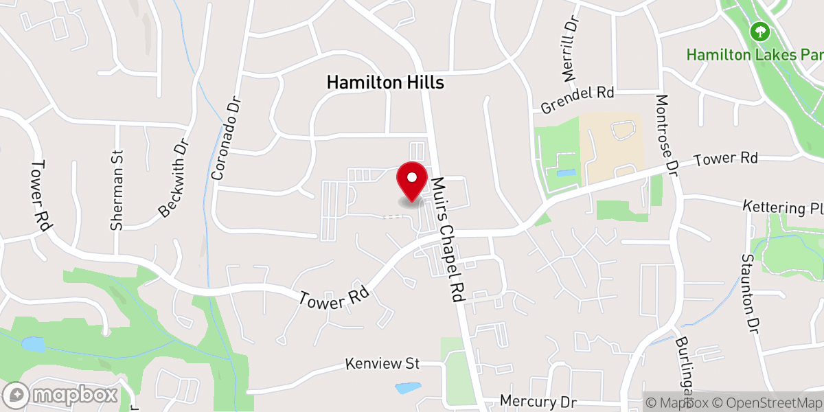 Map showing location of Westover Church