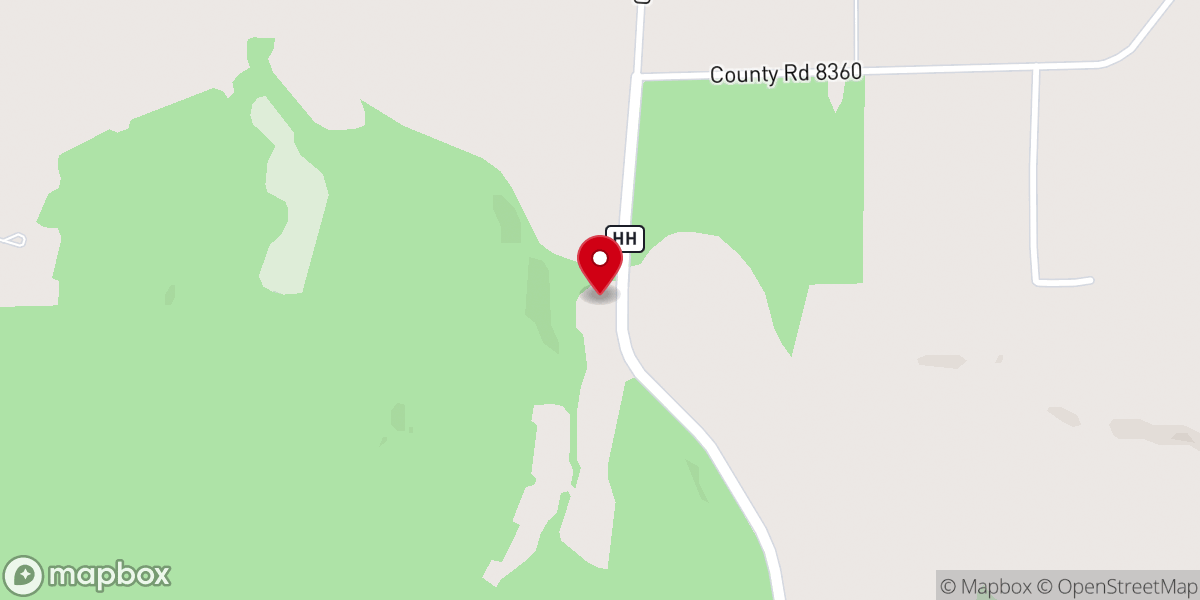 Map showing location of Spring Creek Baptist Church