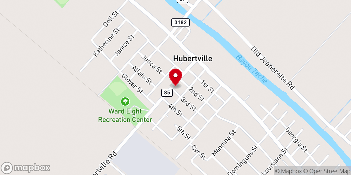 Map showing location of St Mark Baptist Church