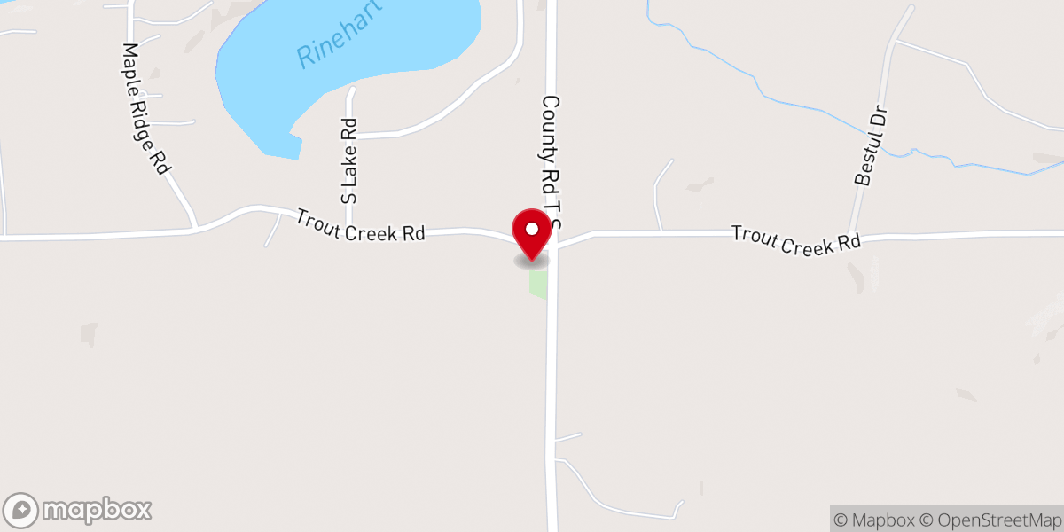 Map showing location of South New Hope Lutheran Church