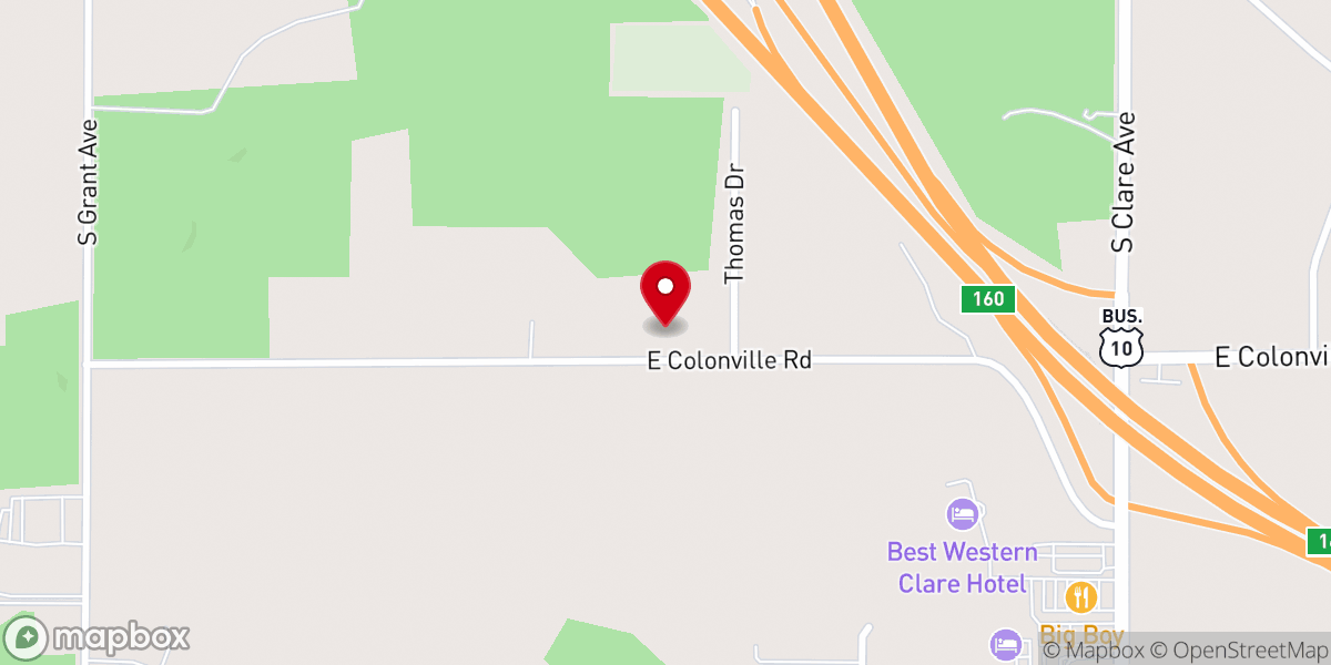 Map showing location of Clare Assembly of God