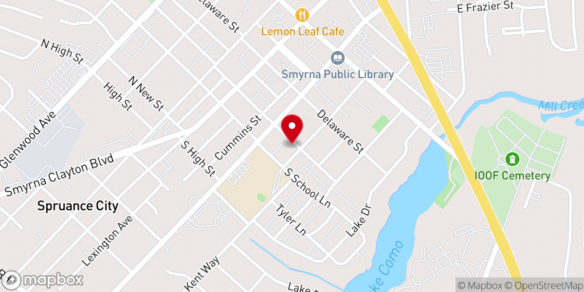 Map showing location of Grace Baptist Church