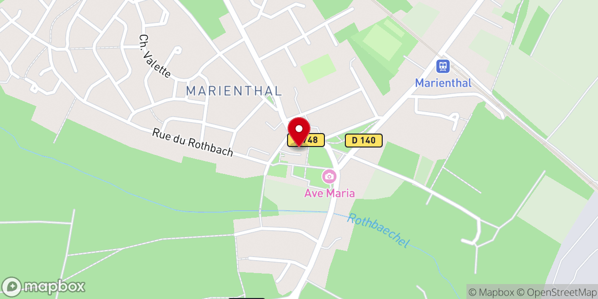 Map showing location of Basilique Notre-Dame de Marienthal